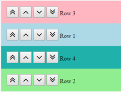 jQuery to move bootstrap rows up/down