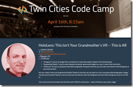 HoloLens Presentation Tour: Twin Cities Code Camp!