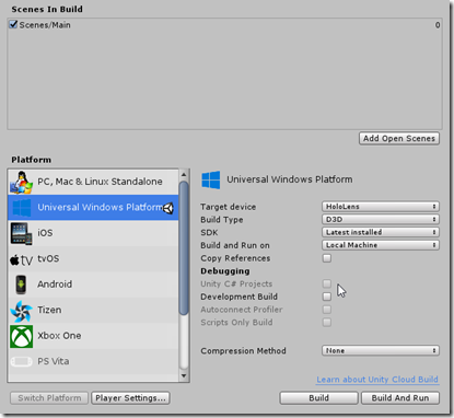 Unity 2017.2 Beta – why is my “Unity C# Project” checkbox disabled?