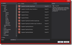Visual Studio: SideWaffle Angular Templates